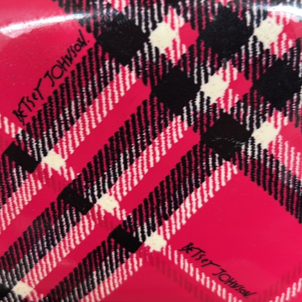 Betsey Johnson Pink Plaid Wristlet Wallet - Picture 4 of 8